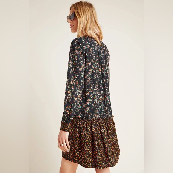 Maeve from Anthropologie Marlie Button-front Chambray Tunic Dress, Size 6 - Picture 2 of 13